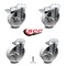 Service Caster 5 Inch Semi Steel Swivel Bolt Hole Caster Set with 2 Total Lock Brake SCC SCC-BHTTL20S514-SSS-2-S-2 - alternate 1